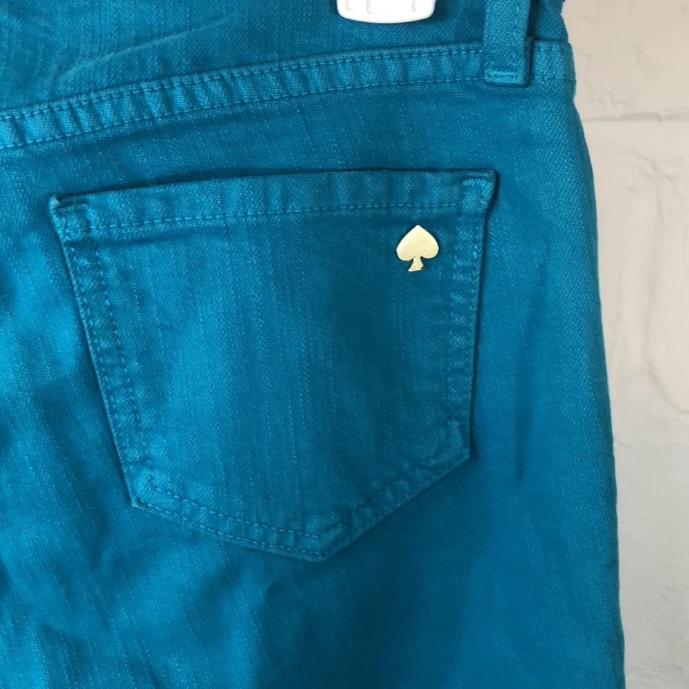 Kate Spade Broome Street Play Hooky Jeans Size 26 Turquoise Skinny #c37 - Picture 5 of 7